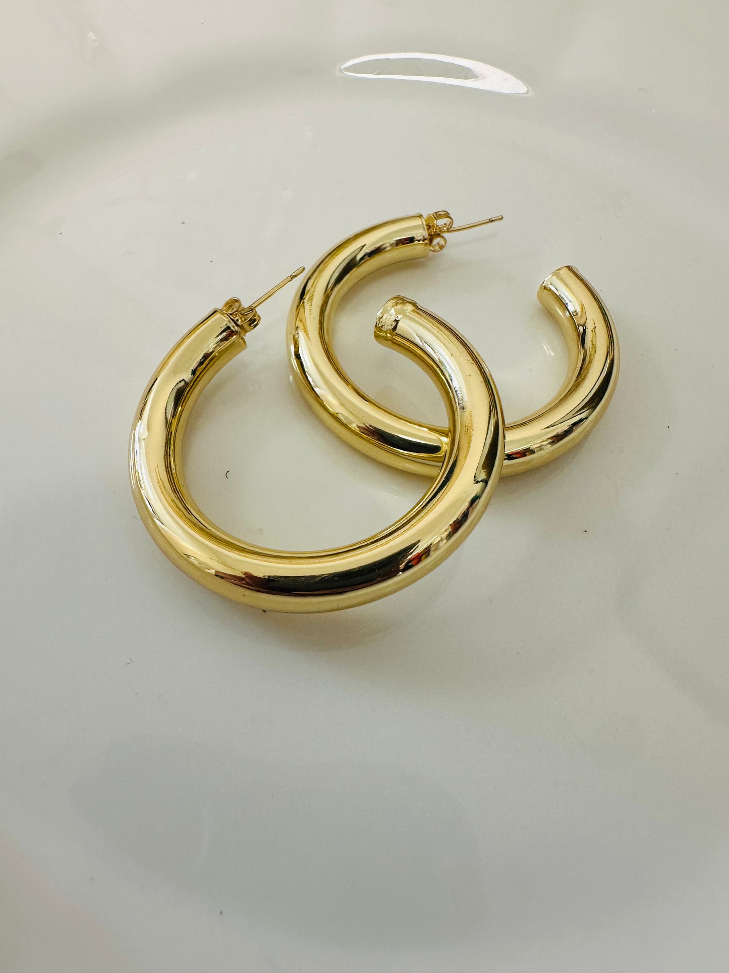 Chunky Golden Hoops