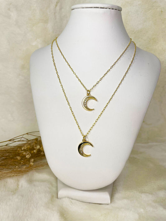 Black & White Moon Necklace (2 Colors)